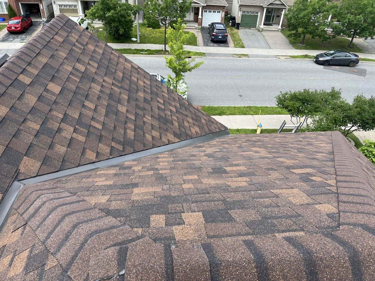 Brownwood asphalt shingle roof installed by Rob's Quality Roofing in the Ottawa region — project 5